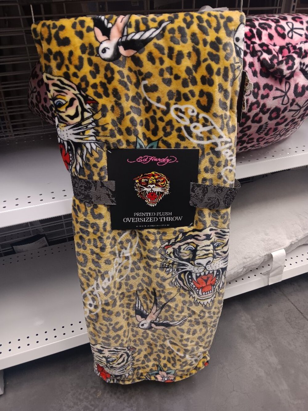 Ed Hardy Cheetah Print Throw